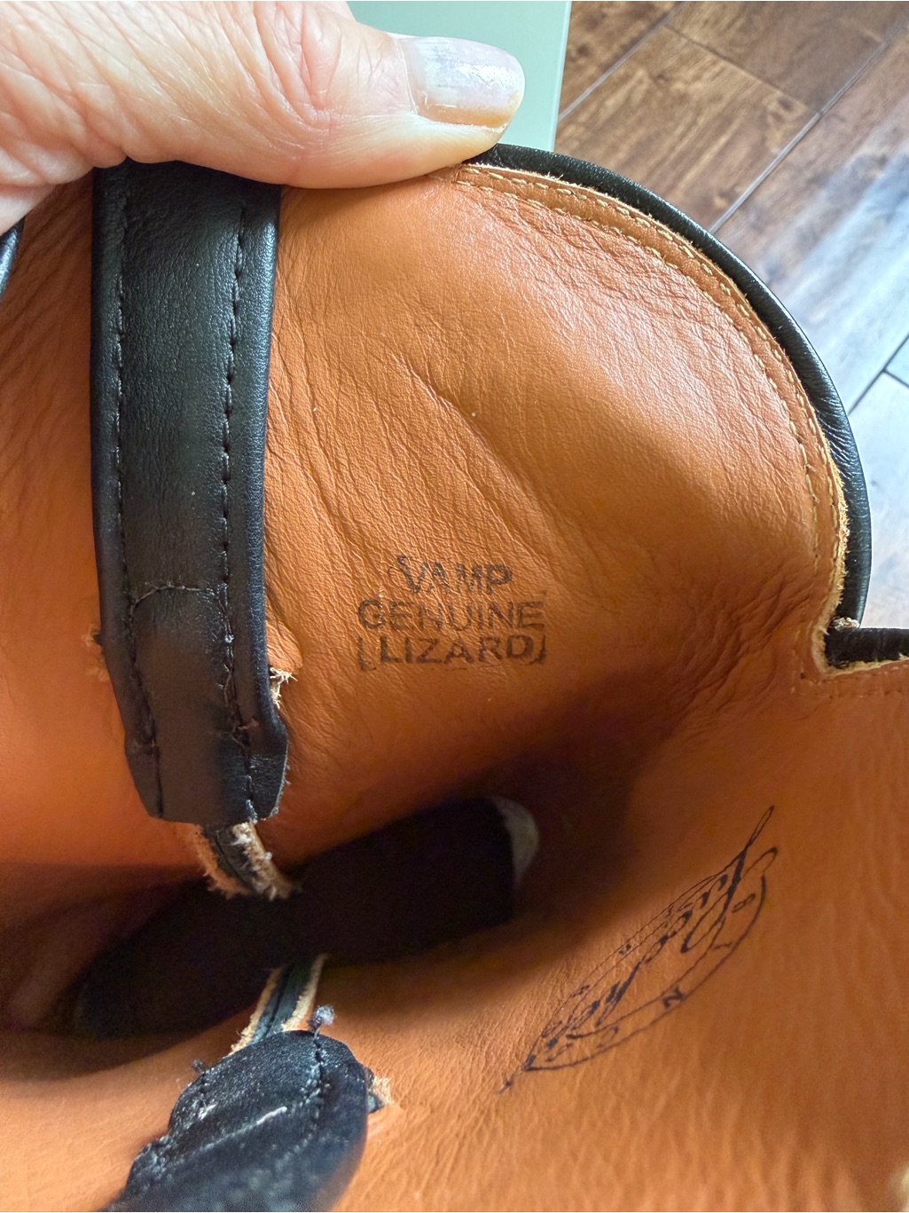Womens Lucchese Black Western Embossed Leather Cowboy Boots 8 1/2 D — image 5 of 7